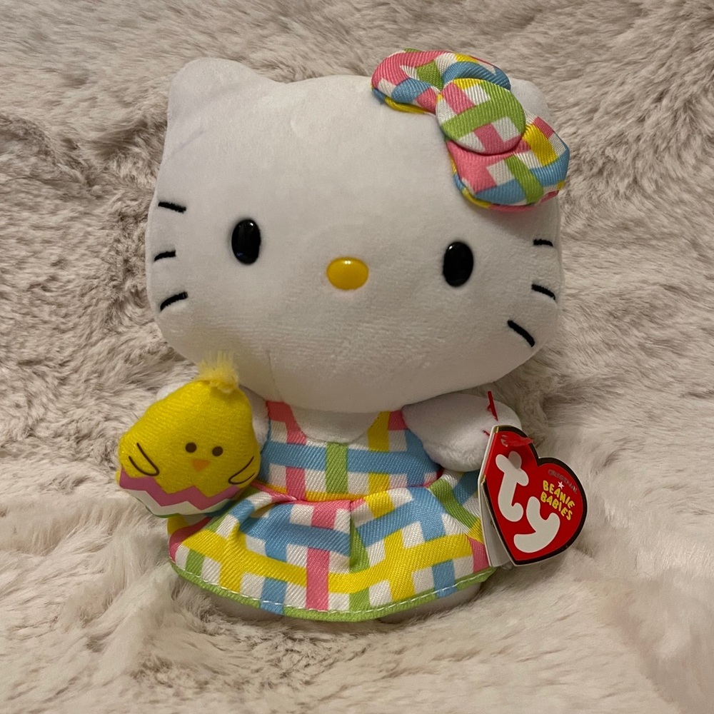 Hello Kitty (Easter, gingham dress, chick)
